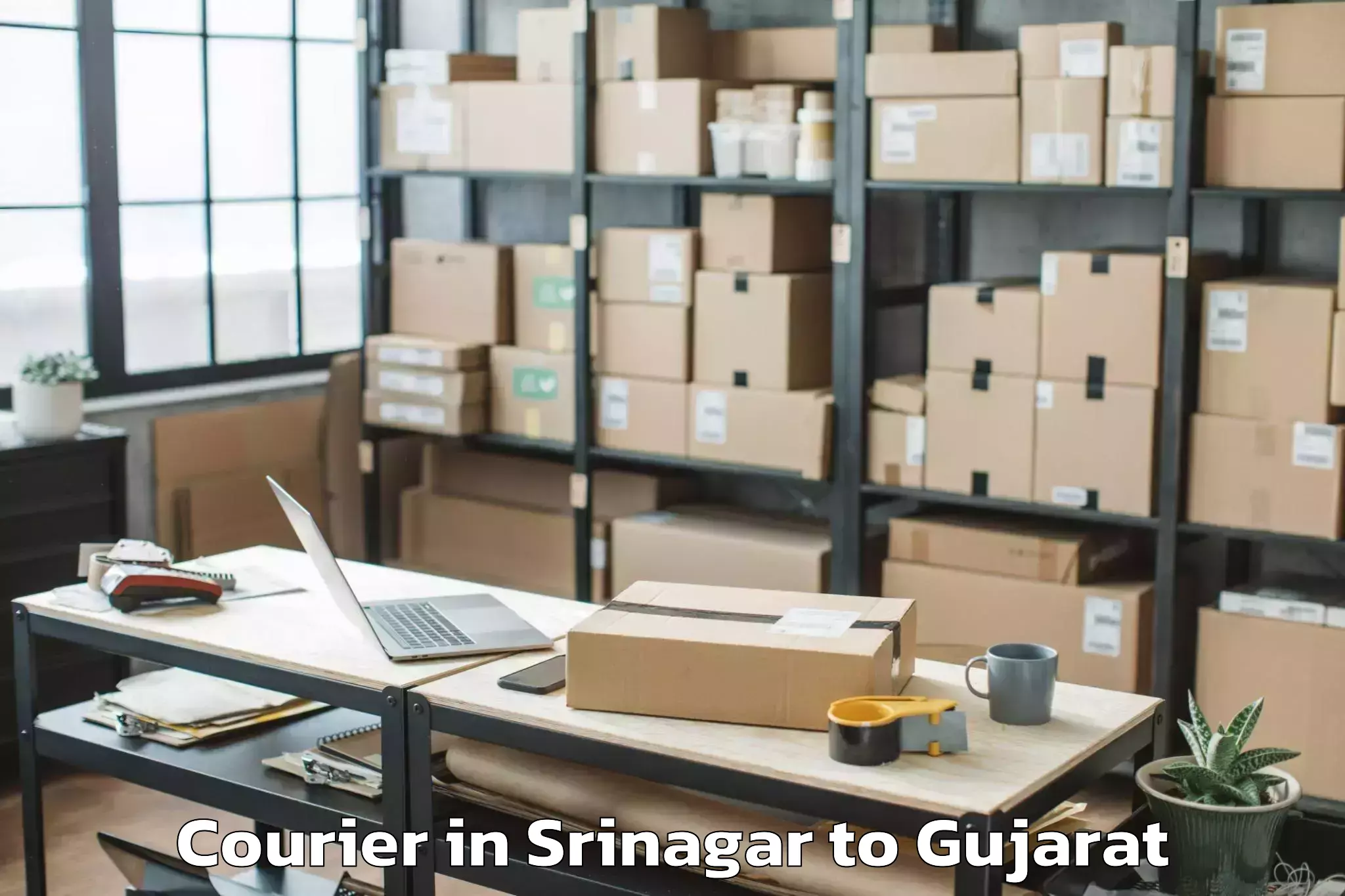 Book Srinagar to Hansot Courier Online